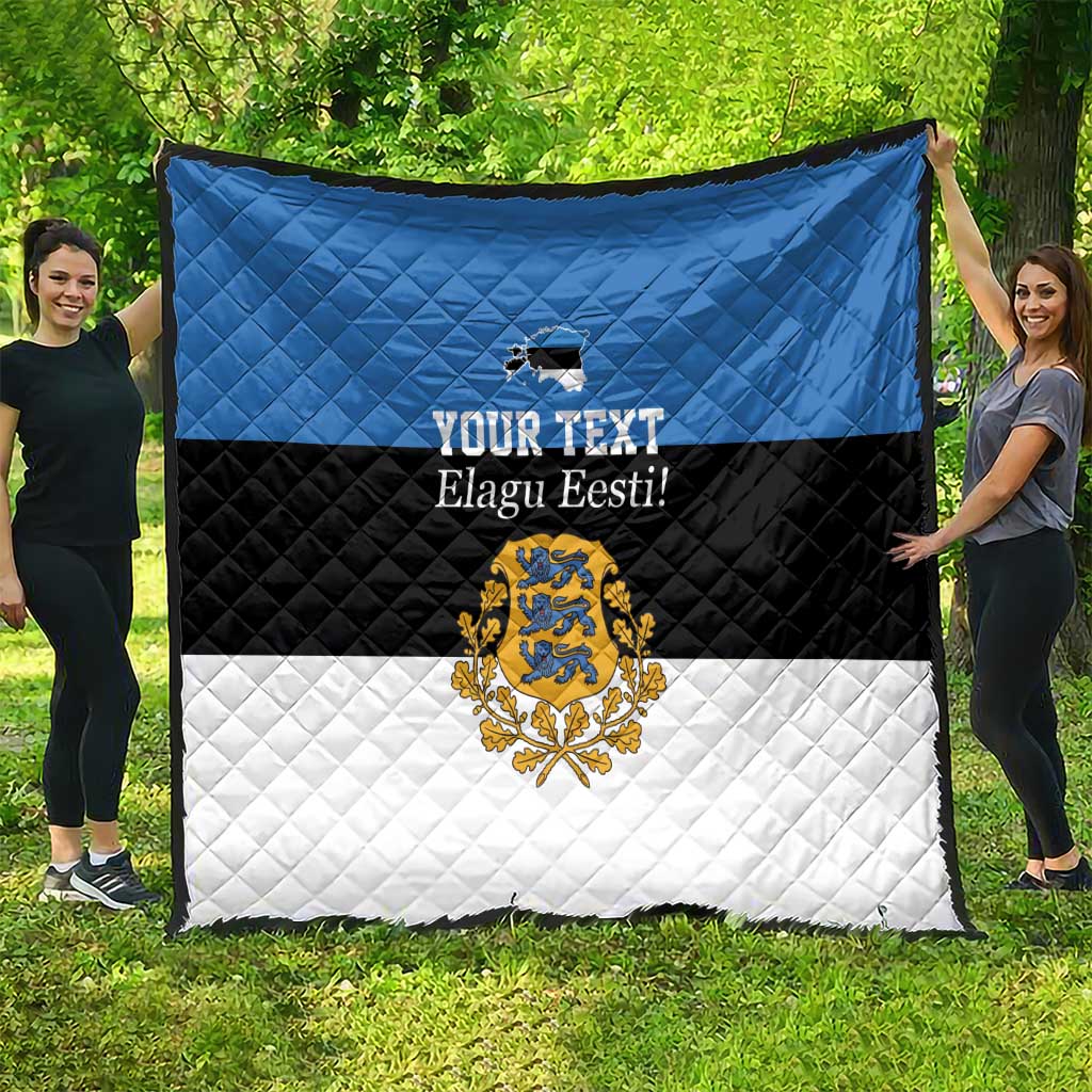 Personalized Estonia Flag Day 4 June Quilt Elagu Esti!