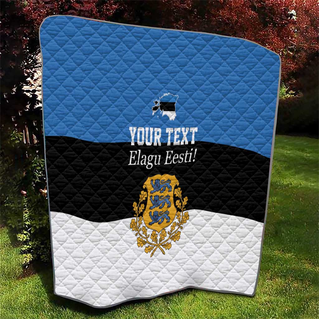 Personalized Estonia Flag Day 4 June Quilt Elagu Esti!
