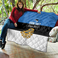 Personalized Estonia Flag Day 4 June Quilt Elagu Esti!