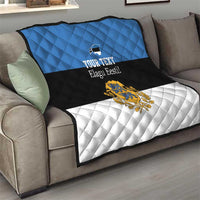 Personalized Estonia Flag Day 4 June Quilt Elagu Esti!
