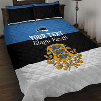 Personalized Estonia Flag Day 4 June Quilt Bed Set Elagu Esti!