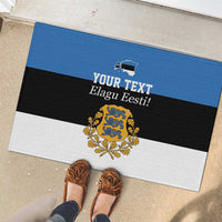 Personalized Estonia Flag Day 4 June Rubber Doormat Elagu Esti!
