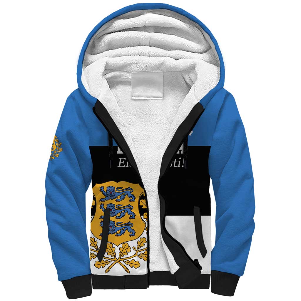 Personalized Estonia Flag Day 4 June Sherpa Hoodie Elagu Esti!