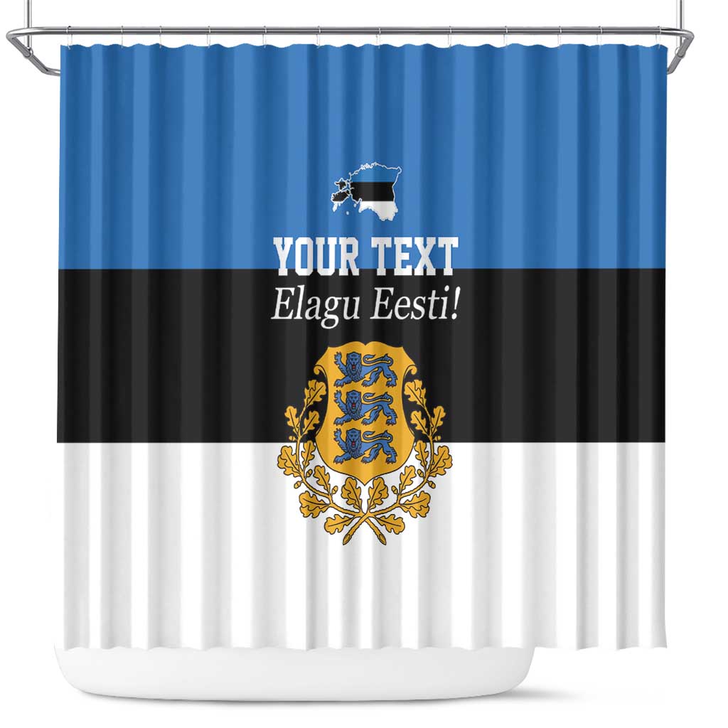 Personalized Estonia Flag Day 4 June Shower Curtain Elagu Esti!