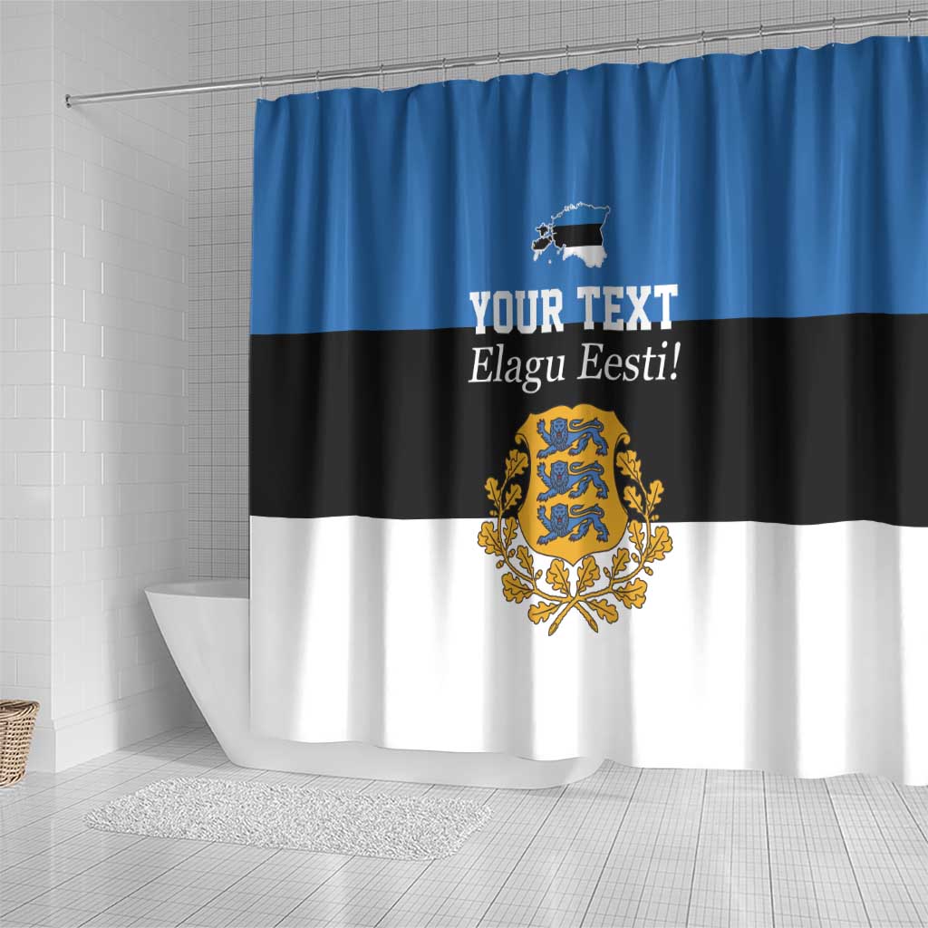Personalized Estonia Flag Day 4 June Shower Curtain Elagu Esti!