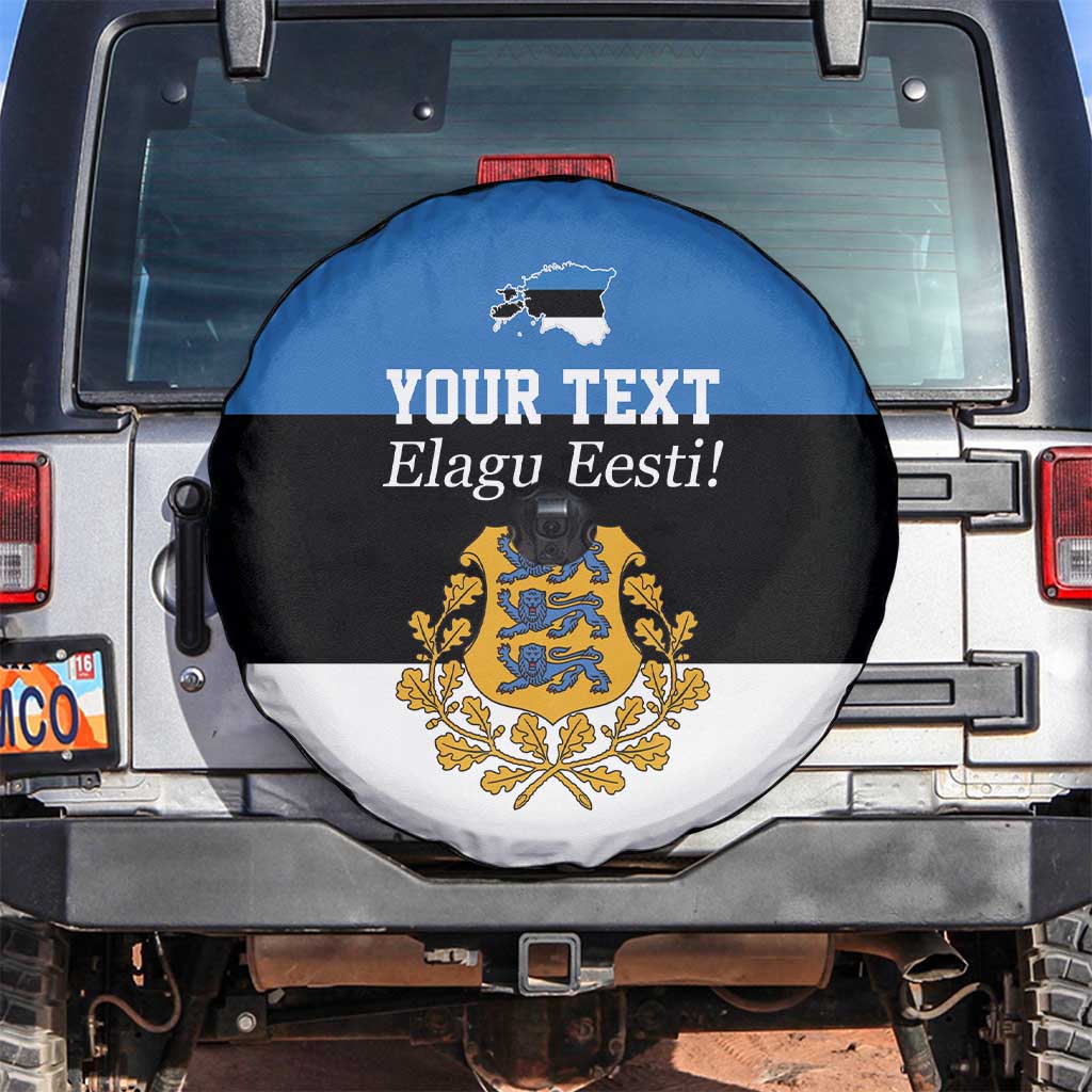Personalized Estonia Flag Day 4 June Spare Tire Cover Elagu Esti!