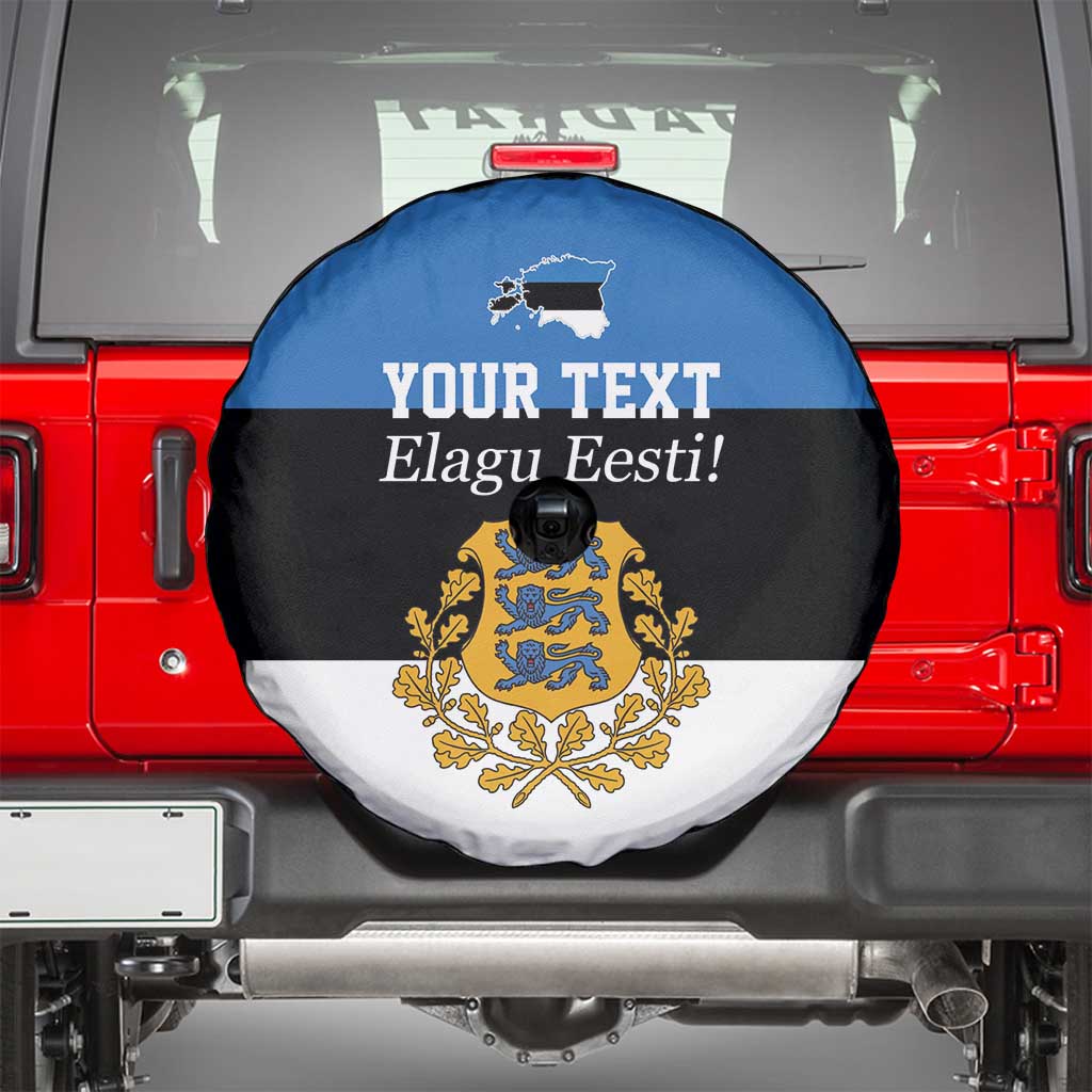 Personalized Estonia Flag Day 4 June Spare Tire Cover Elagu Esti!