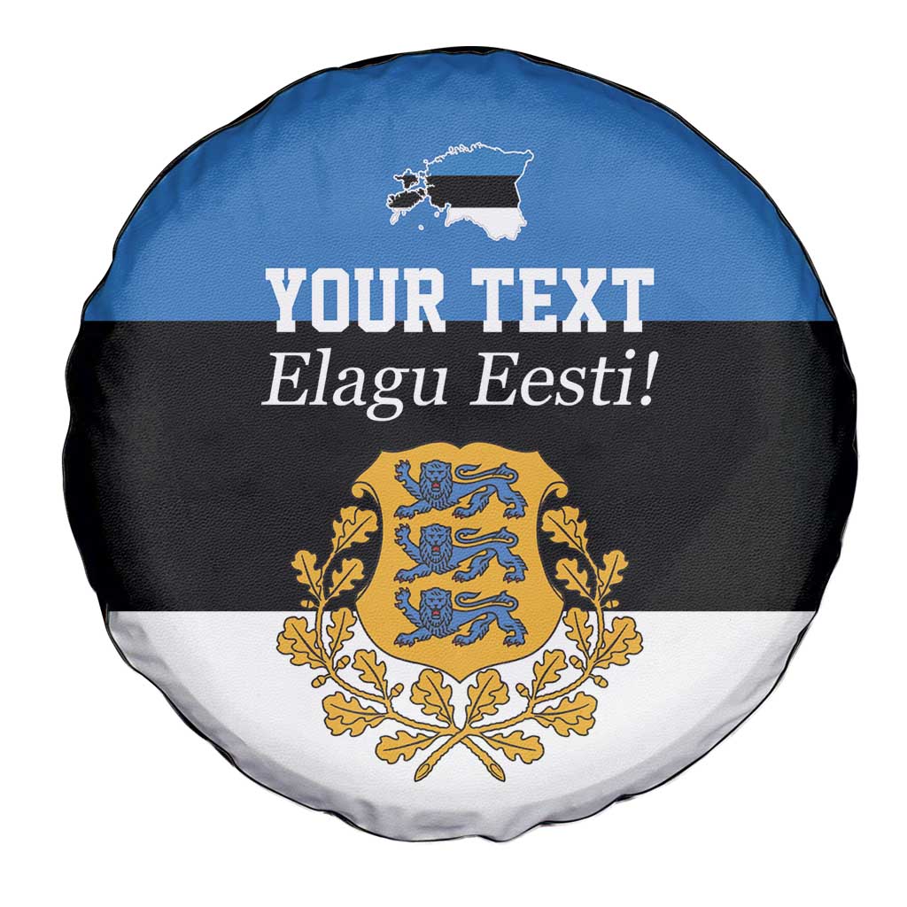 Personalized Estonia Flag Day 4 June Spare Tire Cover Elagu Esti!