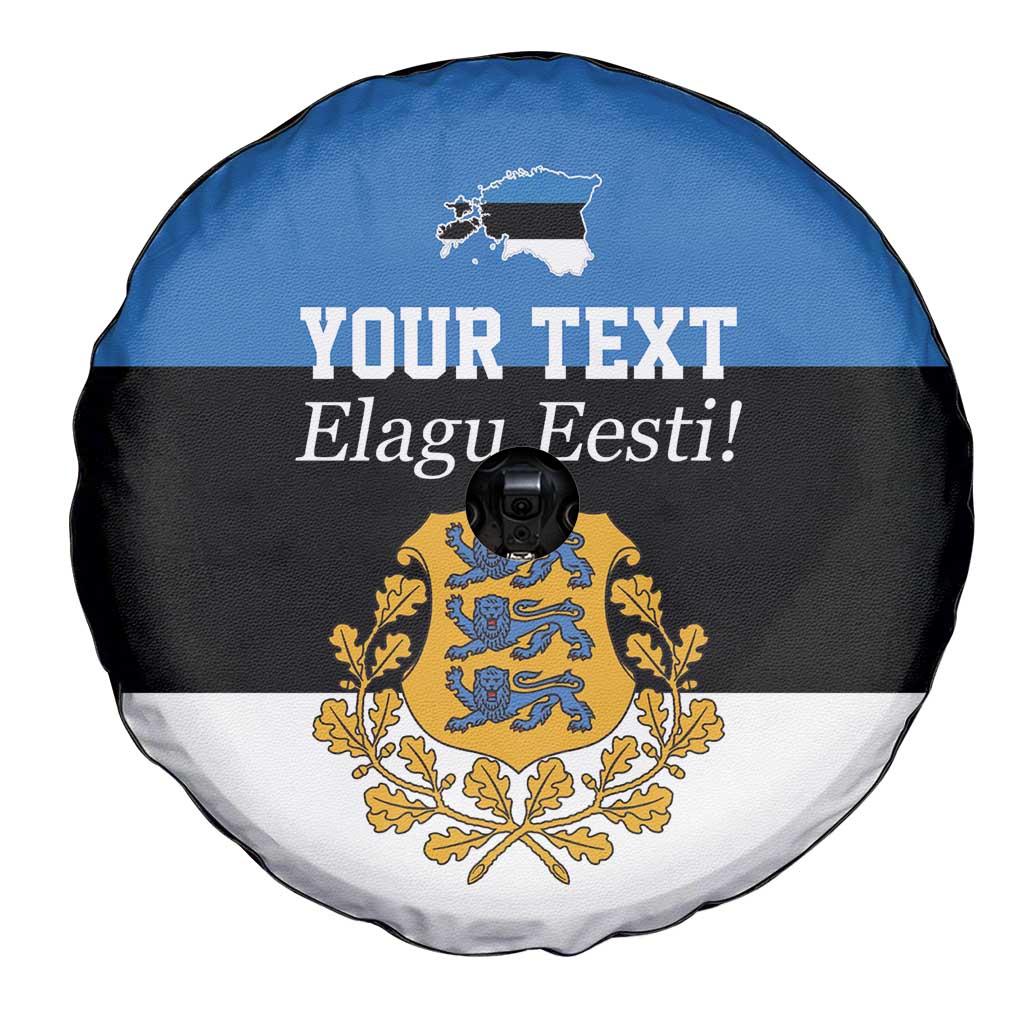 Personalized Estonia Flag Day 4 June Spare Tire Cover Elagu Esti!