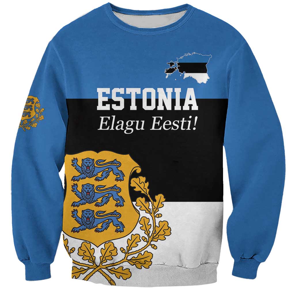 Personalized Estonia Flag Day 4 June Sweatshirt Elagu Esti!