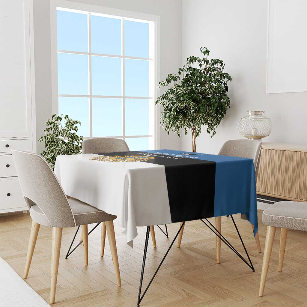 Personalized Estonia Flag Day 4 June Tablecloth Elagu Esti!