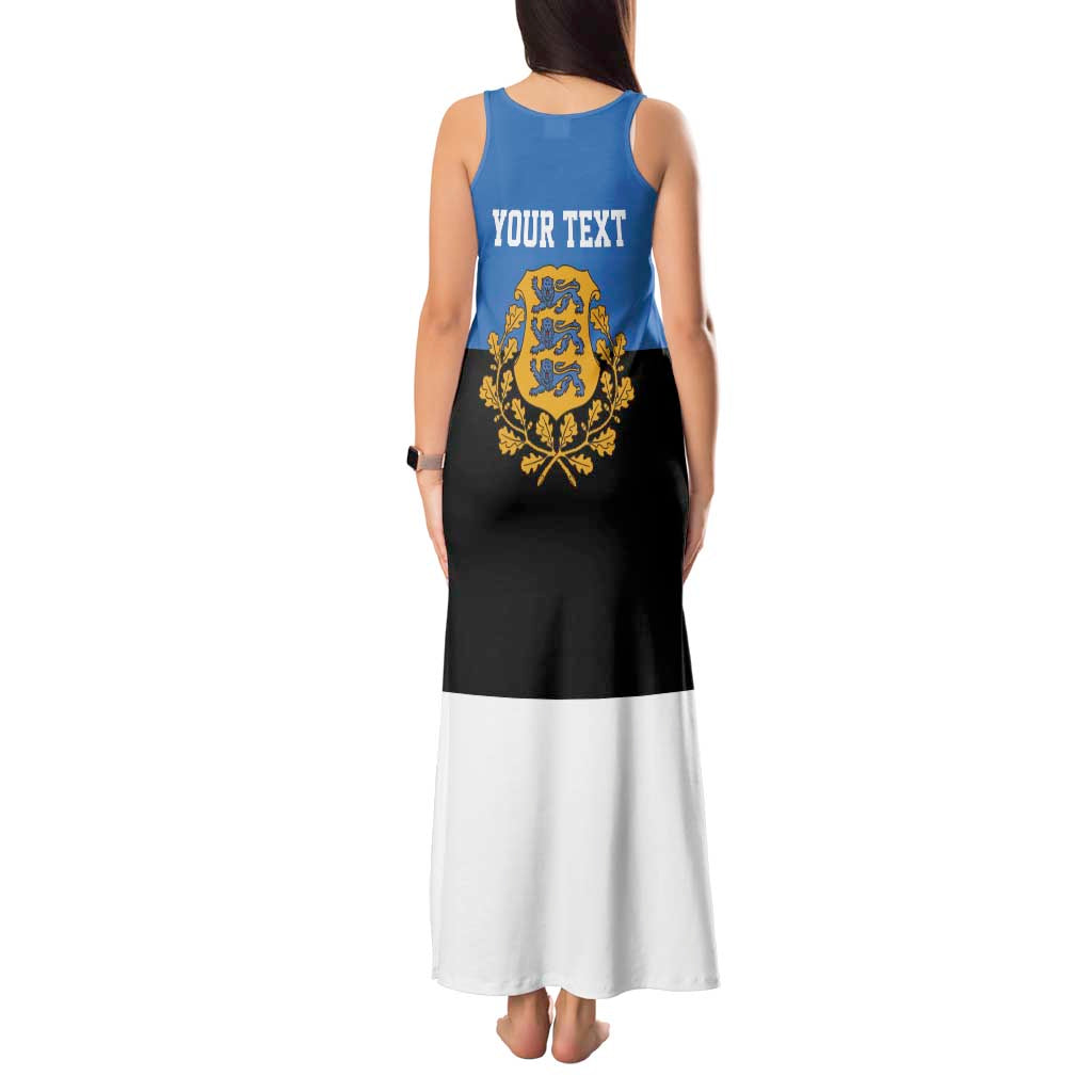 Personalized Estonia Flag Day 4 June Tank Maxi Dress Elagu Esti!