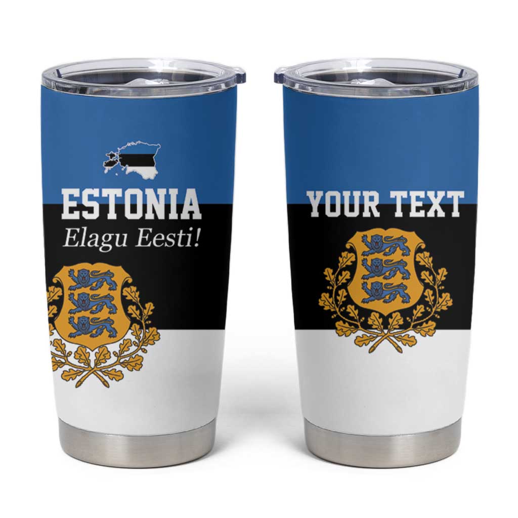 Personalized Estonia Flag Day 4 June Tumbler Cup Elagu Esti!