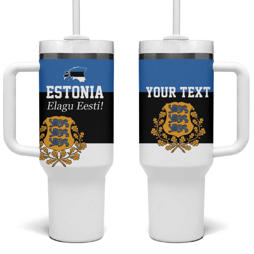 Personalized Estonia Flag Day 4 June Tumbler With Handle Elagu Esti!