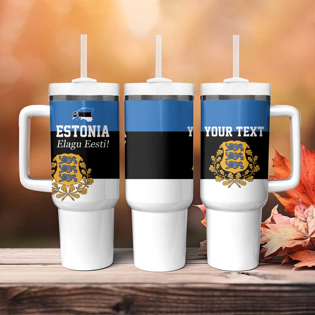 Personalized Estonia Flag Day 4 June Tumbler With Handle Elagu Esti!