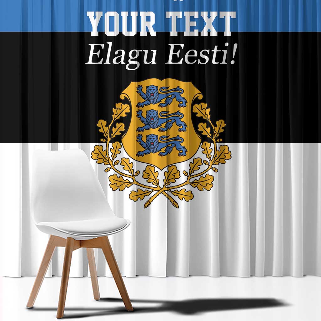 Personalized Estonia Flag Day 4 June Window Curtain Elagu Esti!