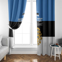 Personalized Estonia Flag Day 4 June Window Curtain Elagu Esti!