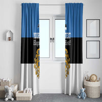 Personalized Estonia Flag Day 4 June Window Curtain Elagu Esti!