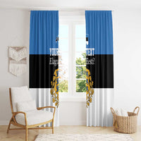 Personalized Estonia Flag Day 4 June Window Curtain Elagu Esti!