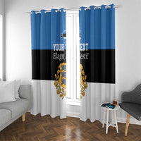Personalized Estonia Flag Day 4 June Window Curtain Elagu Esti!