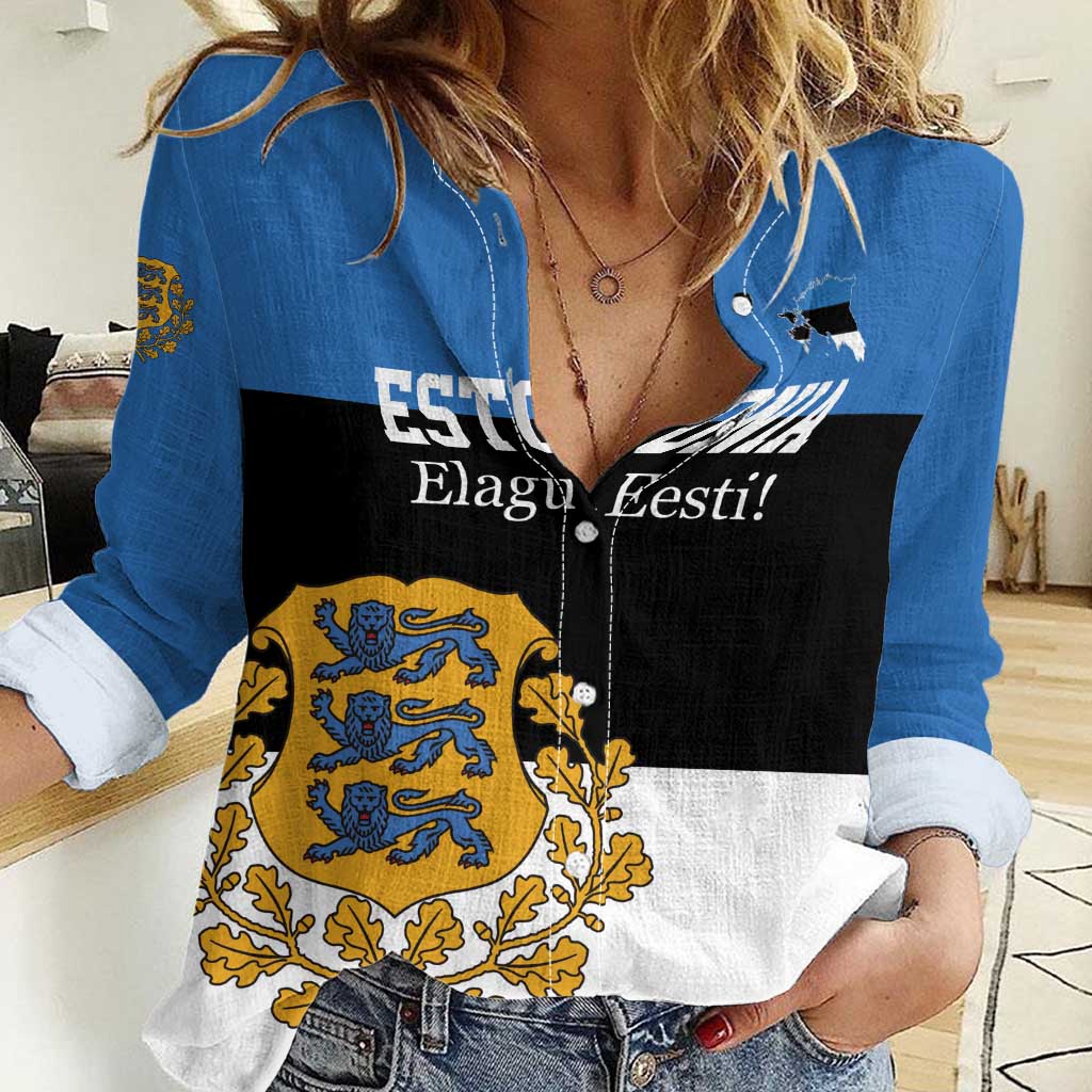 Personalized Estonia Flag Day 4 June Women Casual Shirt Elagu Esti!