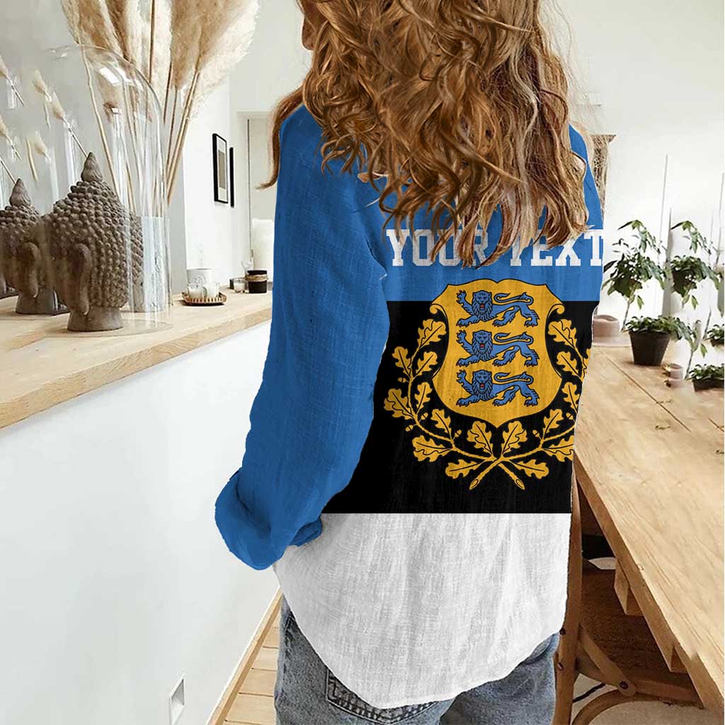Personalized Estonia Flag Day 4 June Women Casual Shirt Elagu Esti!