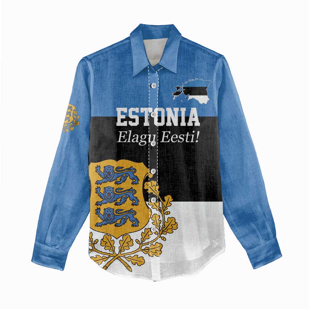 Personalized Estonia Flag Day 4 June Women Casual Shirt Elagu Esti!