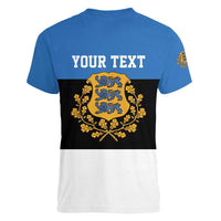 Personalized Estonia Flag Day 4 June Women V-Neck T-Shirt Elagu Esti!