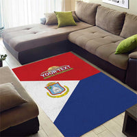 Personalized Sint Maarten Flag day Area Rug Semper progrediens Flag Style