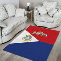 Personalized Sint Maarten Flag day Area Rug Semper progrediens Flag Style