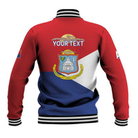 Personalized Sint Maarten Flag day Baseball Jacket Semper progrediens Flag Style