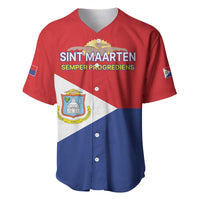 Personalized Sint Maarten Flag day Baseball Jersey Semper progrediens Flag Style