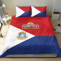 Personalized Sint Maarten Flag day Bedding Set Semper progrediens Flag Style