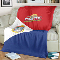 Personalized Sint Maarten Flag day Blanket Semper progrediens Flag Style