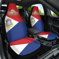 Personalized Sint Maarten Flag day Car Seat Cover Semper progrediens Flag Style