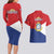 Personalized Sint Maarten Flag day Couples Matching Long Sleeve Bodycon Dress and Hawaiian Shirt Semper progrediens Flag Style