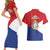 Personalized Sint Maarten Flag day Couples Matching Short Sleeve Bodycon Dress and Hawaiian Shirt Semper progrediens Flag Style