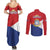 Personalized Sint Maarten Flag day Couples Matching Summer Maxi Dress and Long Sleeve Button Shirt Semper progrediens Flag Style