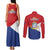 Personalized Sint Maarten Flag day Couples Matching Tank Maxi Dress and Long Sleeve Button Shirt Semper progrediens Flag Style