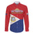 Personalized Sint Maarten Flag day Family Matching Long Sleeve Bodycon Dress and Hawaiian Shirt Semper progrediens Flag Style