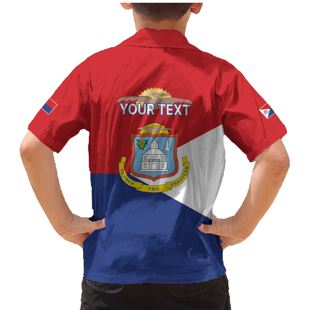 Personalized Sint Maarten Flag day Family Matching Mermaid Dress and Hawaiian Shirt Semper progrediens Flag Style
