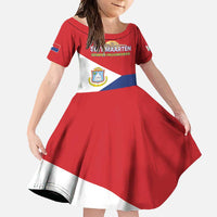 Personalized Sint Maarten Flag day Family Matching Mermaid Dress and Hawaiian Shirt Semper progrediens Flag Style