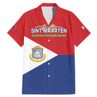 Personalized Sint Maarten Flag day Family Matching Mermaid Dress and Hawaiian Shirt Semper progrediens Flag Style