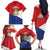 Personalized Sint Maarten Flag day Family Matching Off The Shoulder Long Sleeve Dress and Hawaiian Shirt Semper progrediens Flag Style