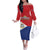 Personalized Sint Maarten Flag day Family Matching Off The Shoulder Long Sleeve Dress and Hawaiian Shirt Semper progrediens Flag Style