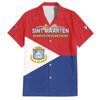 Personalized Sint Maarten Flag day Family Matching Off Shoulder Maxi Dress and Hawaiian Shirt Semper progrediens Flag Style