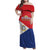 Personalized Sint Maarten Flag day Family Matching Off Shoulder Maxi Dress and Hawaiian Shirt Semper progrediens Flag Style