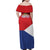 Personalized Sint Maarten Flag day Family Matching Off Shoulder Maxi Dress and Hawaiian Shirt Semper progrediens Flag Style