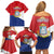 Personalized Sint Maarten Flag day Family Matching Off Shoulder Short Dress and Hawaiian Shirt Semper progrediens Flag Style