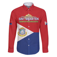 Personalized Sint Maarten Flag day Family Matching Puletasi and Hawaiian Shirt Semper progrediens Flag Style